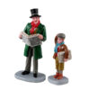 LEMAX MERRY NEWSBOY,SET OF 2