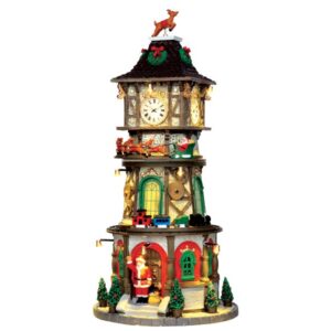 LEMAX CHRISTMAS CLOCK TOWER,INCL. ADAPTOR 74254, 550 mA (WHITE)