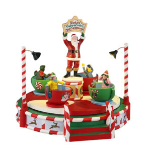 LEMAX SANTA'S PEPPERMINT TEACUP SPINNERB/O (4.5V)