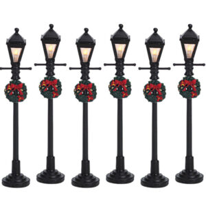 LEMAX GAS LANTERN STREET LAMP,SET OF 6, B/O (4.5V)