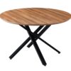 TAVOLO ROTONDO JASPER  120X75CM TOP NOCE CON GAMBE NERE