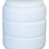 POUF CONTENITORE CHUBBY IN TESSUTO BUCLE BIANCO DIM. 35X35X40CM