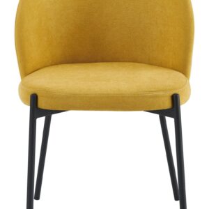 SEDIA SHELLY IN TESSUTO 320GR SENAPE DIM.55X45X80CM