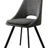SEDIA IN TESSUTO VDE SC MIRANDA, GAMBE IN MET. NERE DIM. 56X48X85,50CM