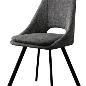 SEDIA IN TESSUTO VDE SC MIRANDA, GAMBE IN MET. NERE DIM. 56X48X85,50CM