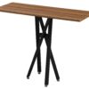 CONSOLE JASPER 100X40X78 TOP NOCE CON GAMBE NERE