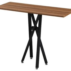 CONSOLE JASPER 100X40X78 TOP NOCE CON GAMBE NERE