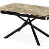 TAVOLO HELSINKI 140(200)X90X76 TOP IN CERAMICA MARRONE LUCIDO