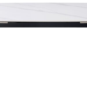 TAVOLO ALL. QUINCY 150(210)X85X75CM TOP CERAMICA BIANCO MARM. LUCIDO
