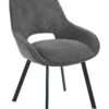 SEDIA KRYSTAL IN TESSUTO GRIGIO DIM. 63X57X82CM