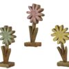 Fiore in legno di mango smaltato colori assortiti FSC mix 70%