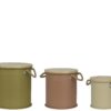 Cestino contenitore in ferro opaco colori assortiti