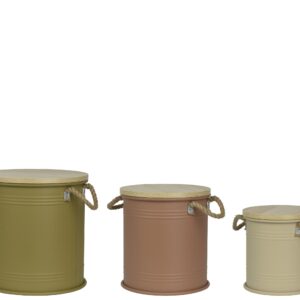 Cestino contenitore in ferro opaco colori assortiti
