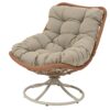 Poltrona comfort plus girevole marrone terra