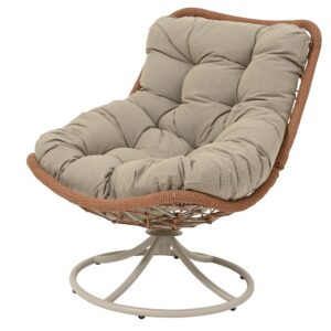 Poltrona comfort plus girevole marrone terra
