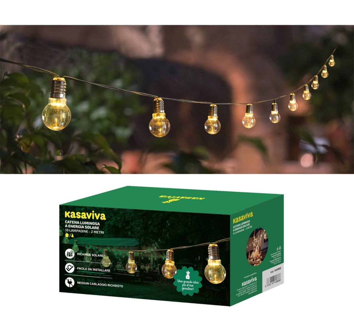 Catena luminosa a energia solare mt2