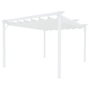 Pergola in acciaio 3x3 bianca