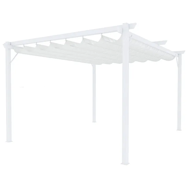 Pergola in acciaio 3x3 bianca