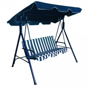 Dondolo da giardino 3 posti blu