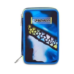 Astuccio 3 zip seven blu fusion