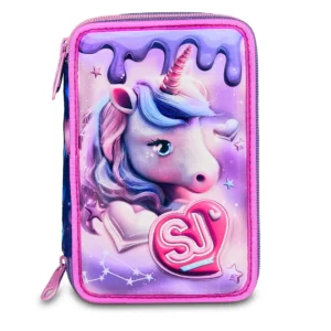 Astuccio 3 zip 3d sj gang pixie unicorn