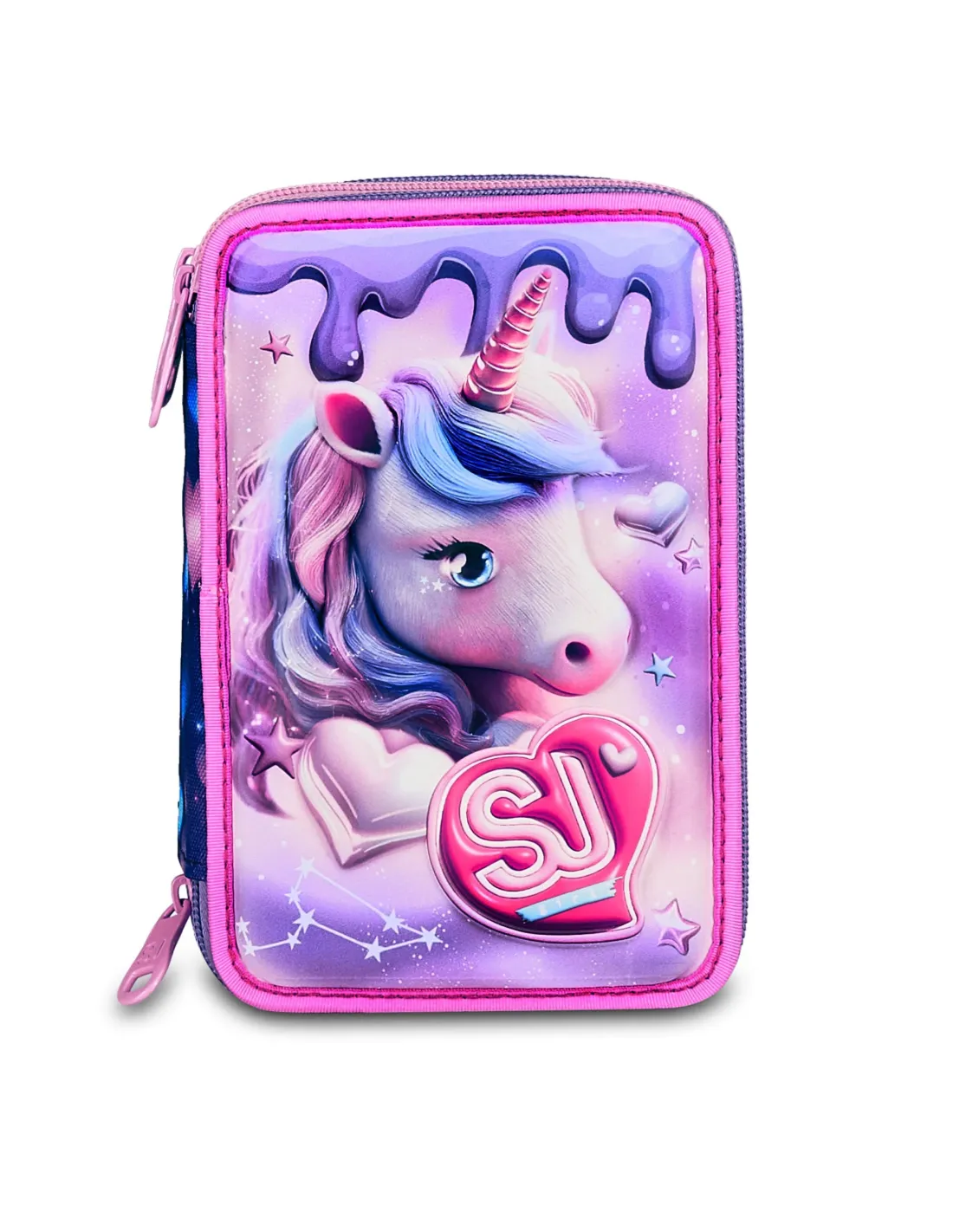 Astuccio 3 zip 3d sj gang pixie unicorn